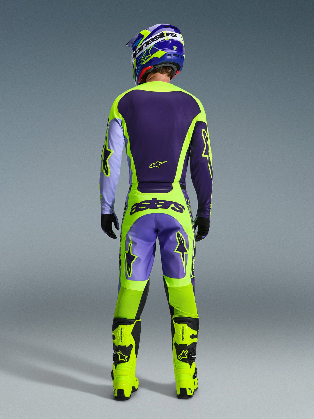 2026 Alpinestars Racer Portl Purple Yellow MX Kit Combo