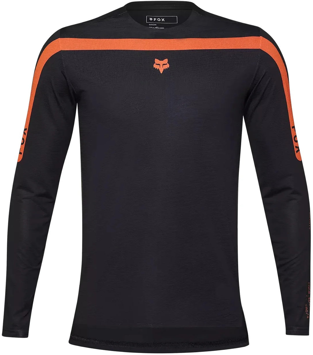Fox Flexair Aviation Long Sleeve MTB Jersey Grey Orange