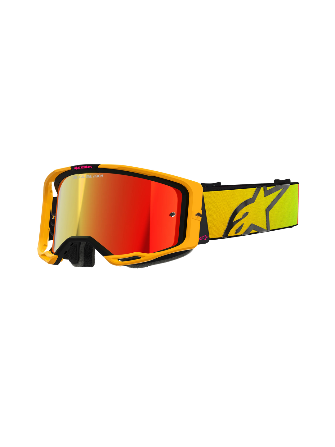 Alpinestars Vision 8 Corp Goggle Yellow Pink Mirror Red Lens