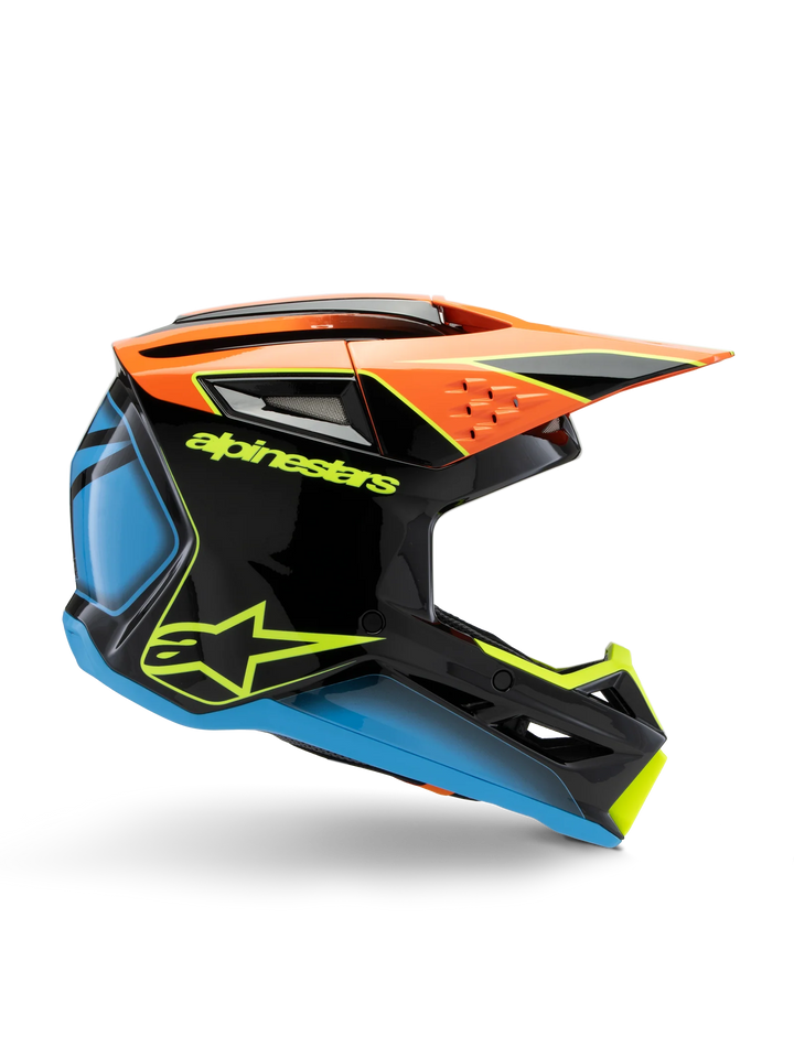 Alpinestars Youth SM3 Fray MX Helmet Black Orange Yellow