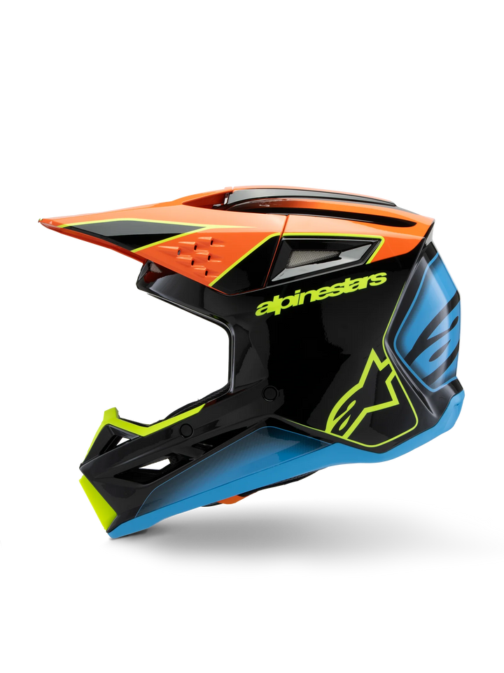 Alpinestars Youth SM3 Fray MX Helmet Black Orange Yellow