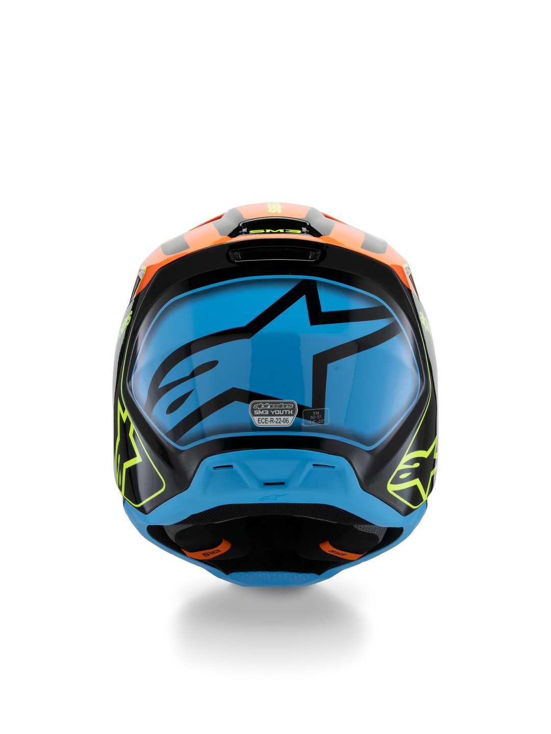 Alpinestars Youth SM3 Fray MX Helmet Black Orange Yellow