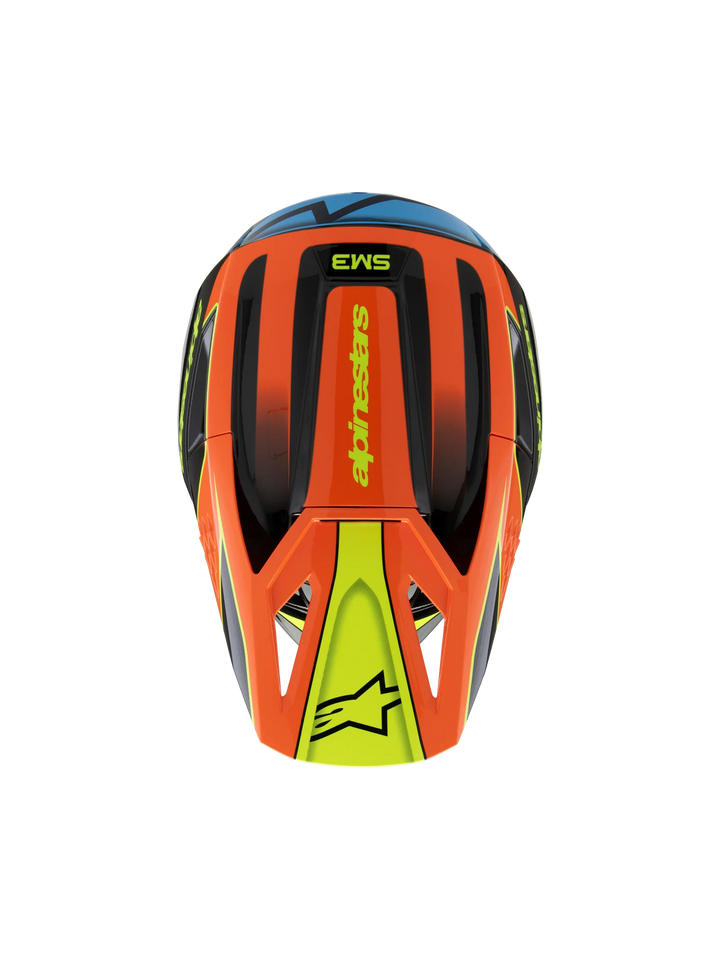 Alpinestars Youth SM3 Fray MX Helmet Black Orange Yellow