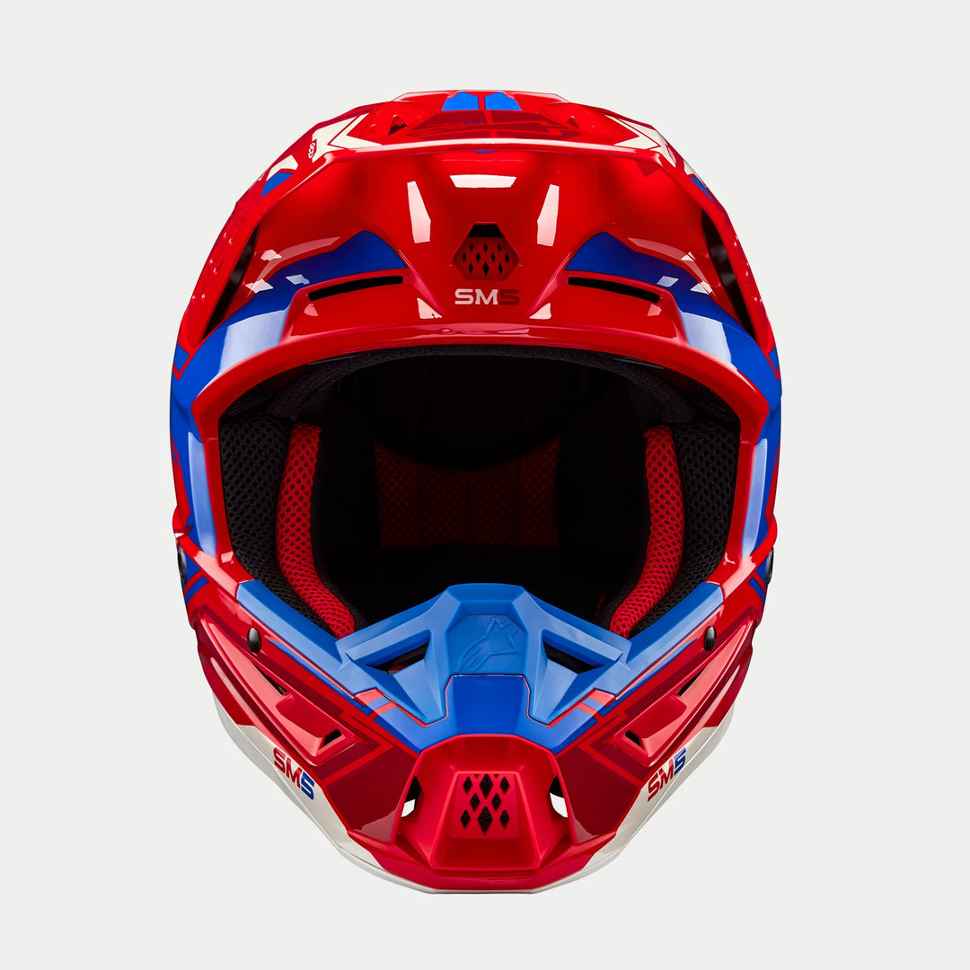 Alpinestars SM5 Action 2 MX Helmet Red Blue