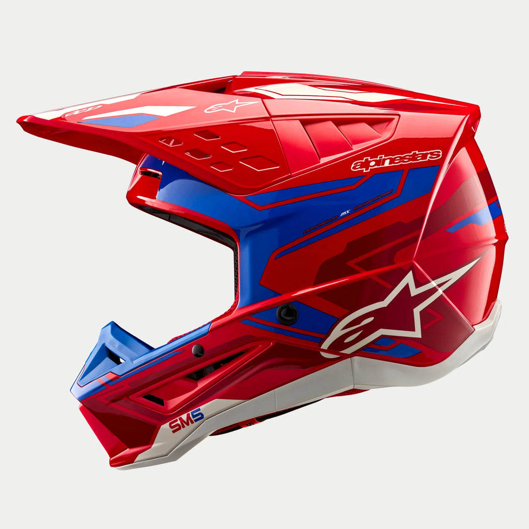 Alpinestars SM5 Action 2 MX Helmet Red Blue