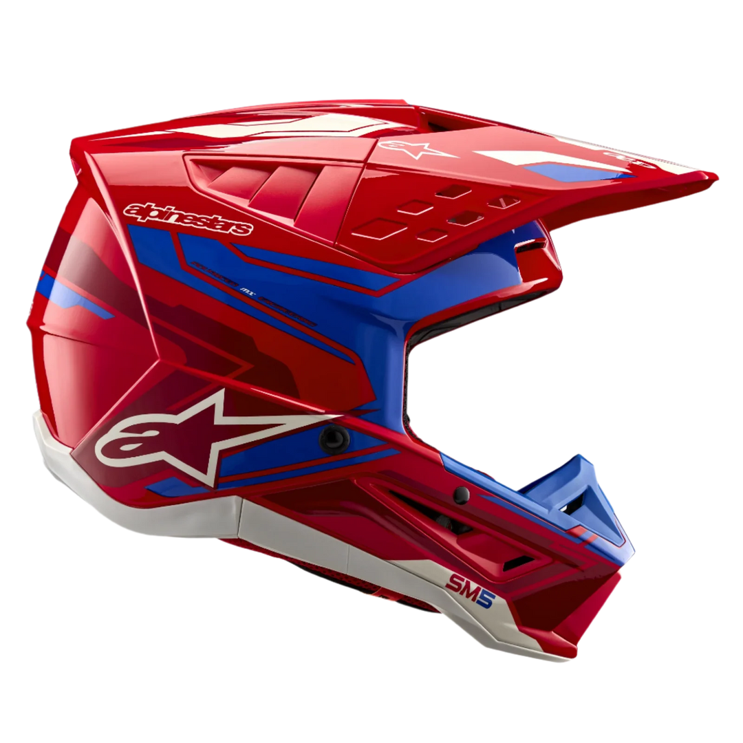Alpinestars SM5 Action 2 MX Helmet Red Blue