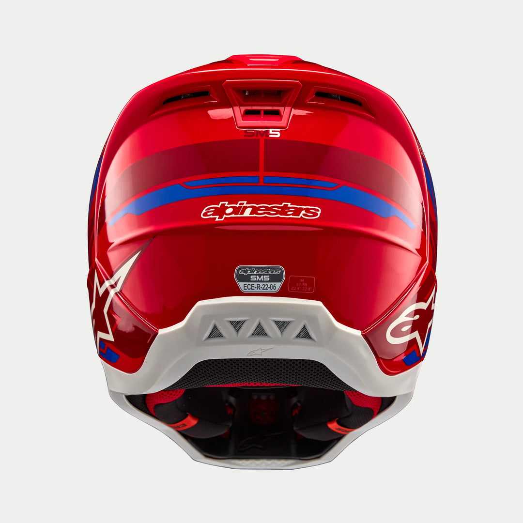 Alpinestars SM5 Action 2 MX Helmet Red Blue