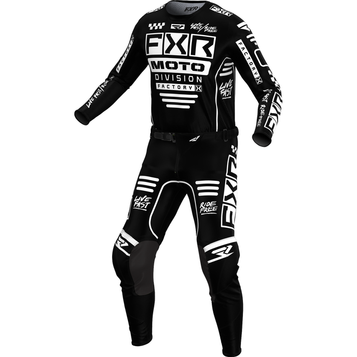 2024 FXR PODIUM GLADIATOR BLACK WHITE MX KIT COMBO