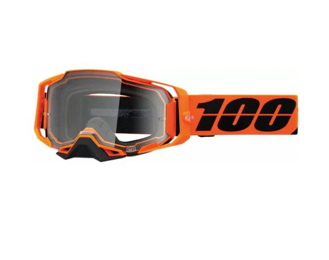 100% ARMEGA GOGGLES ORANGE - CLEAR LENS