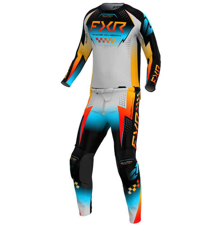2026 FXR Youth Clutch Grey Blue Orange Kit Combo