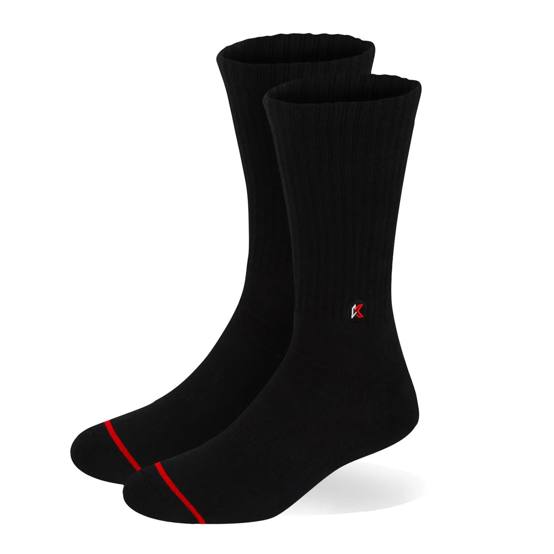 Kecks Crew Socks - Solid Black