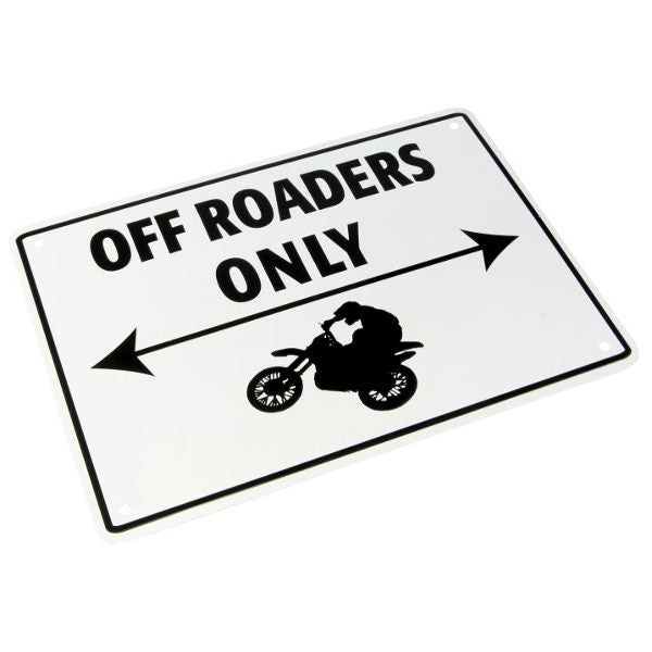 Bike It Off Roaders Only Parking Sign