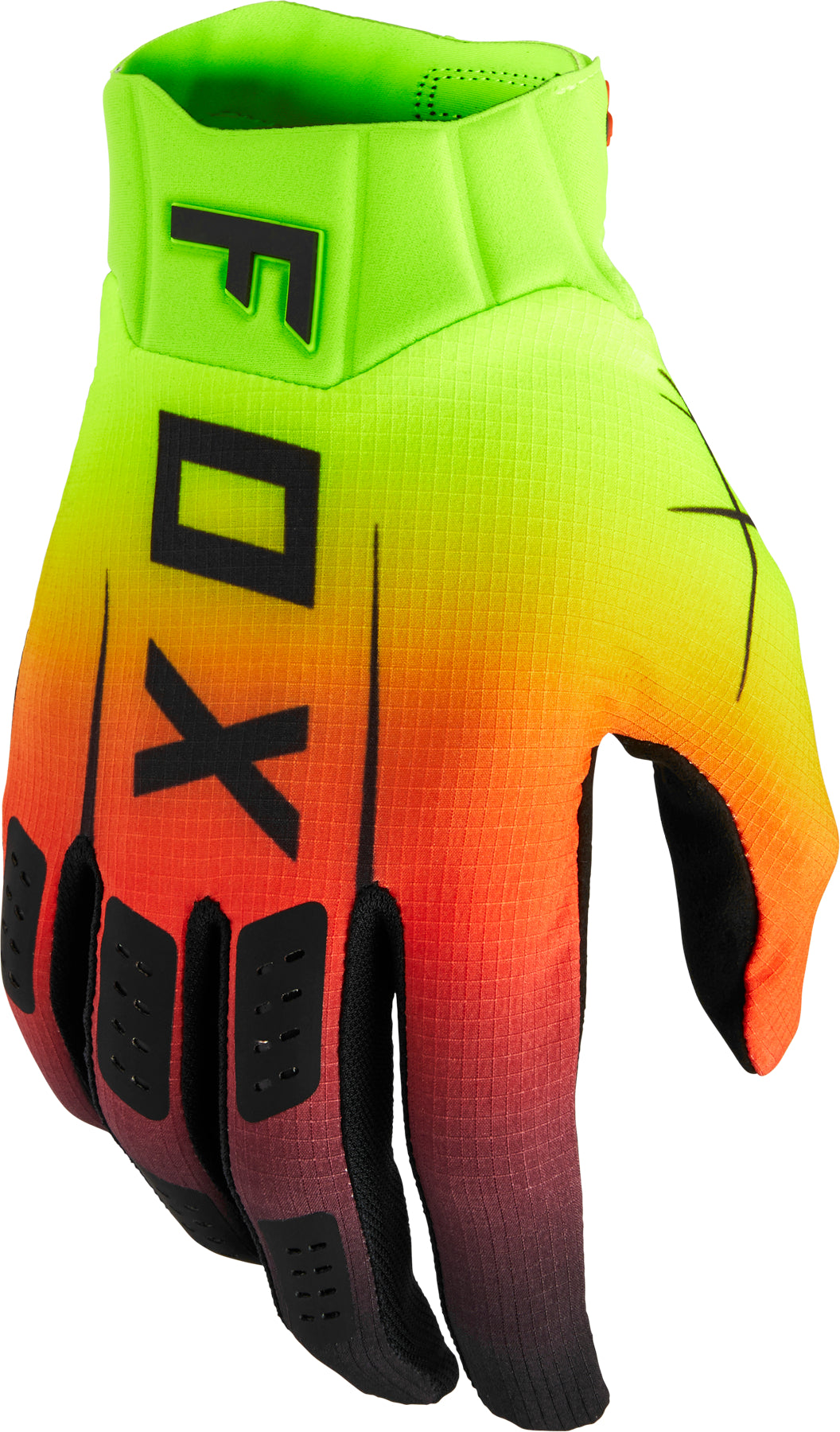 Fox SKARZ Limited Edition Flexair Gloves Flo Yellow Red