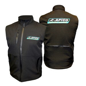 APICO YOUTH FACTORY RACING SOFTSHELL GILET / BODYWARMER VEST BLACK