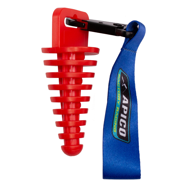 Apico 2 Stroke Exhaust Plug with Lanyard - Red
