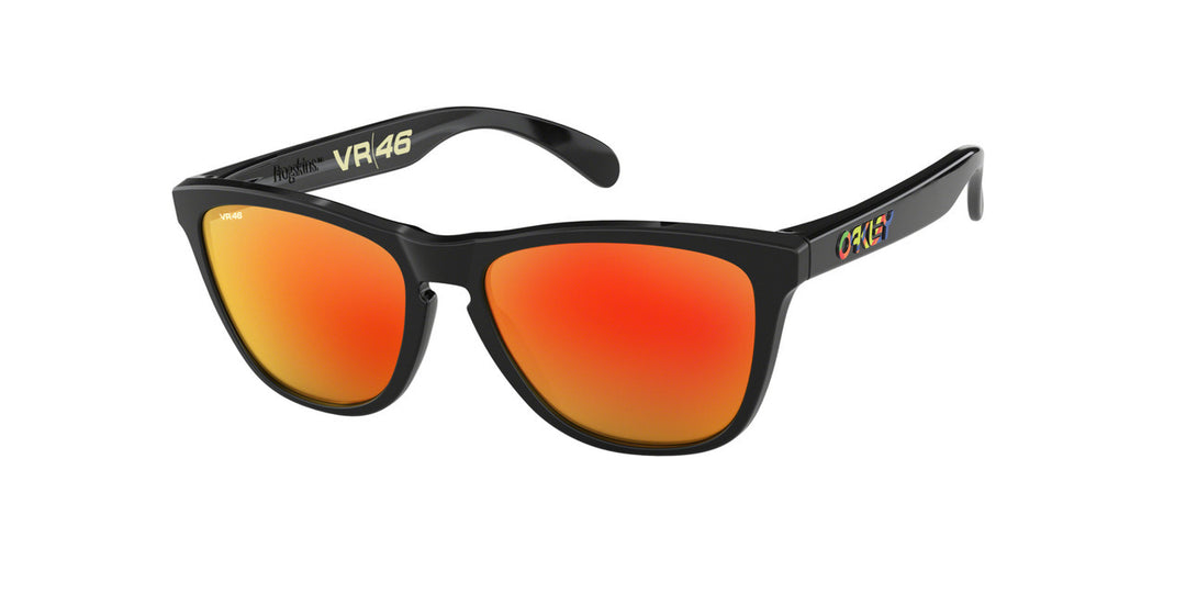 Oakley Frogskins Sunglasses VR46 Polished Black Frame - Prizm Ruby Lens