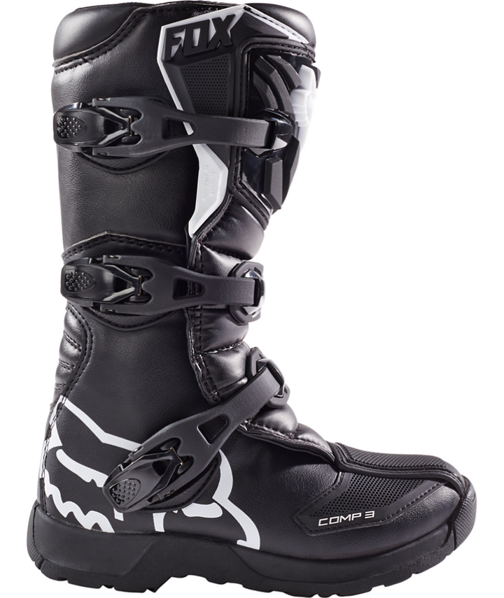 Fox Comp 3 Youth Motocross Boots Black