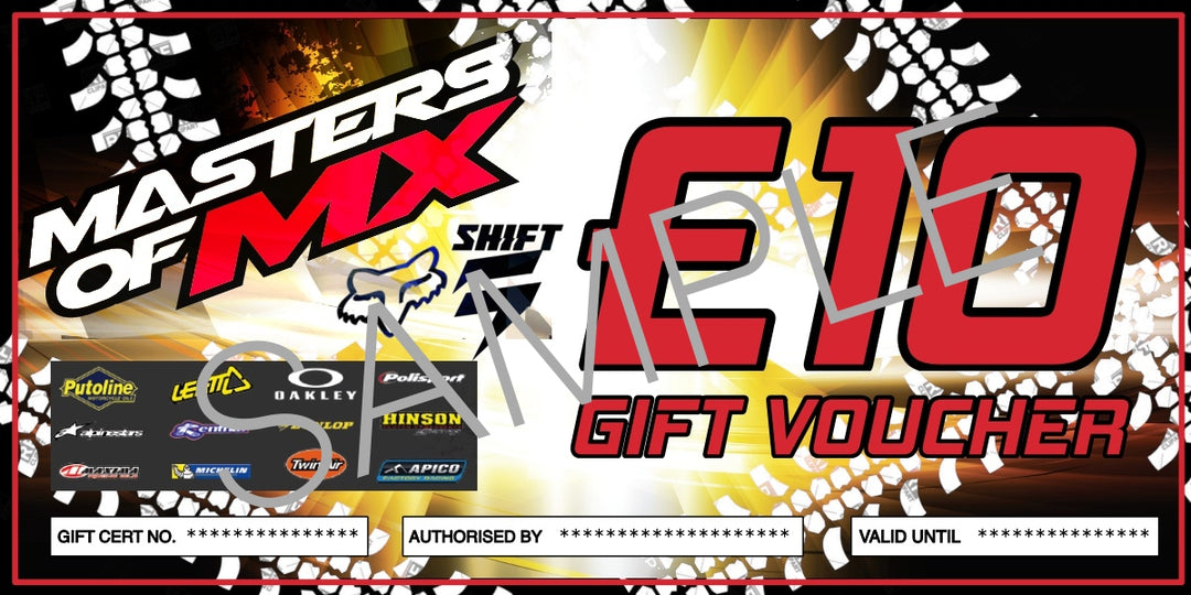 Masters of MX Gift Voucher 10 pounds