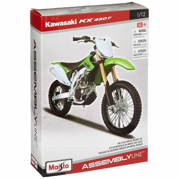 SELF ASSEMBLY KAWASAKI KXF450 1:12 SCALE BUILD YOUR OWN MX MODEL BIKE