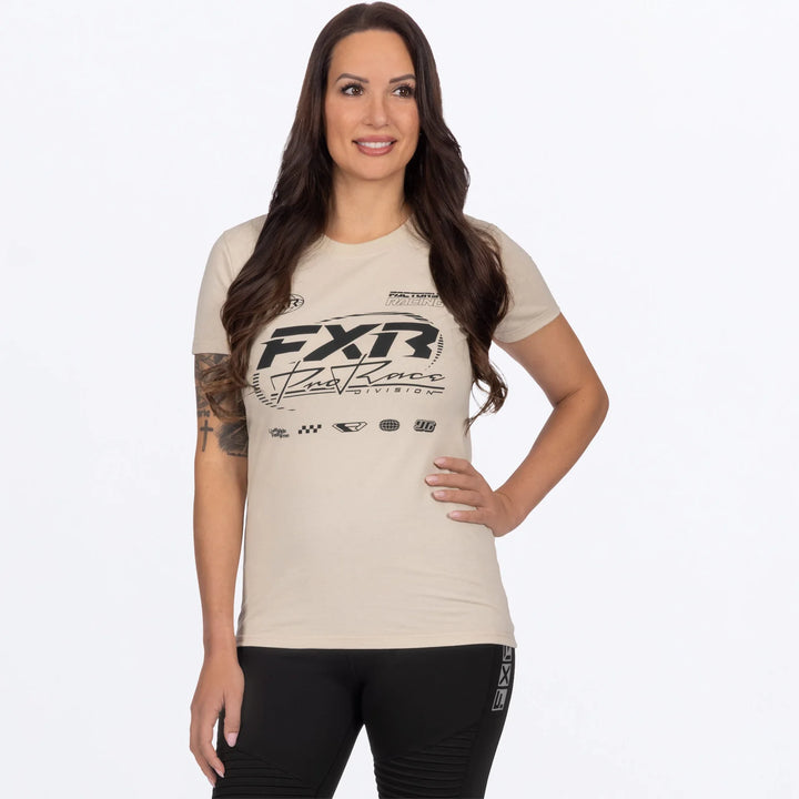 FXR Ladies Race Division Tee Stone White