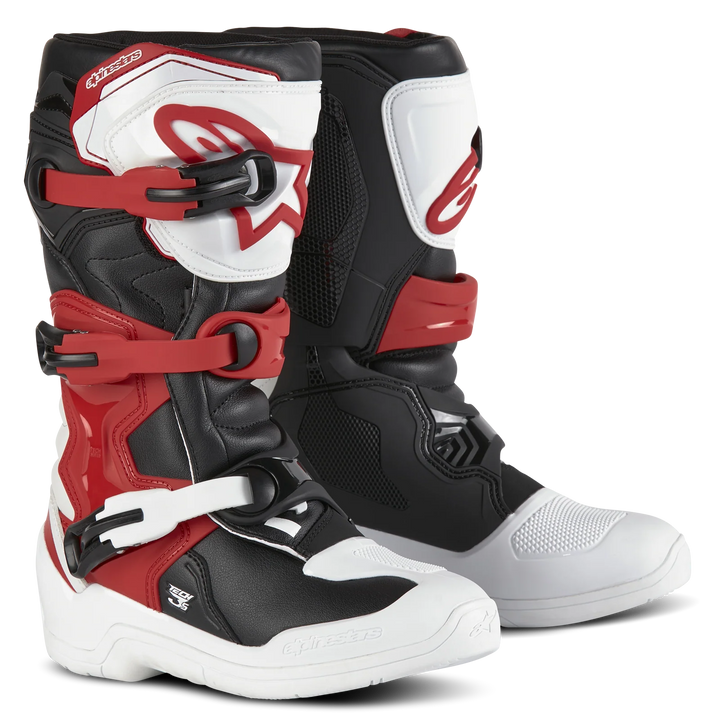 Alpinestars Youth Tech 3S Motocross Boots Red White Black