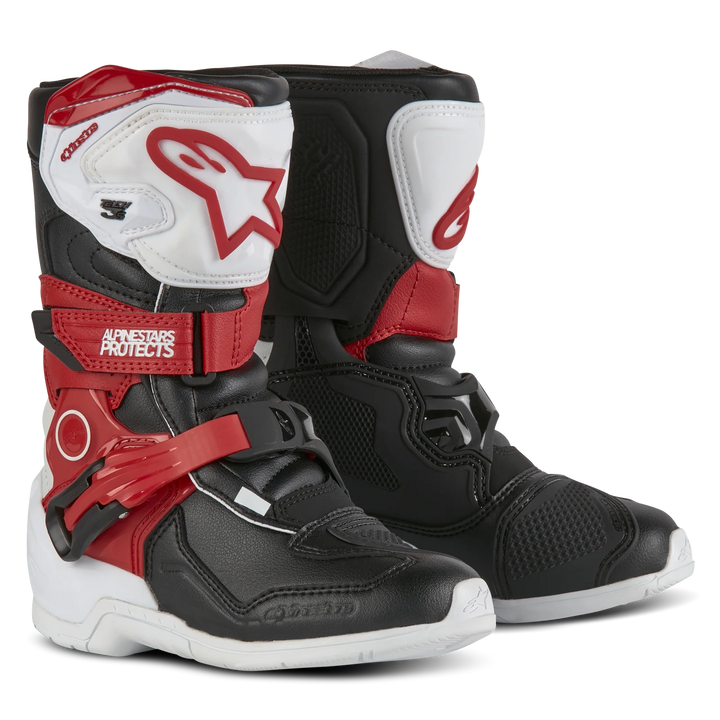 Alpinestars Kids Tech 3S Motocross Boots White Black Red
