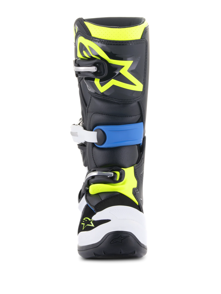 Alpinestars Youth Tech 7S Motocross Boots Black Blue Yellow