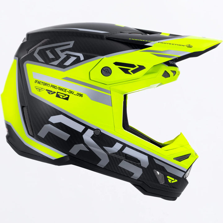 FXR 6D ATR-3 FIM Hi Vis Yellow Black Helmet