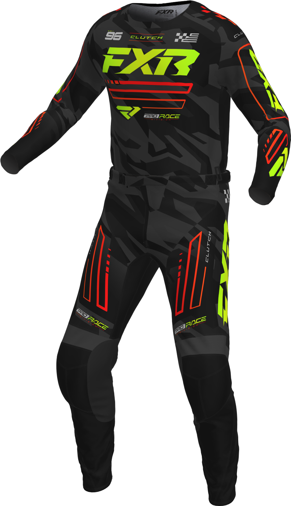 2025 FXR CLUTCH NUKE HI VIS CAMO MX KIT COMBO