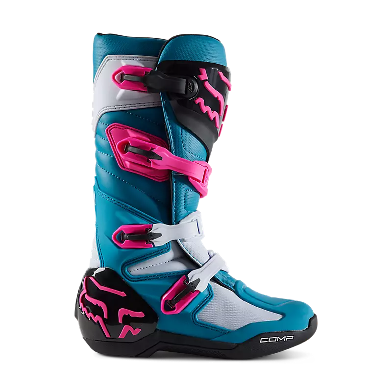 ON SALE 2023 Fox Comp MX Boot Maui Blue Pink Motocross Boots mastersofmx