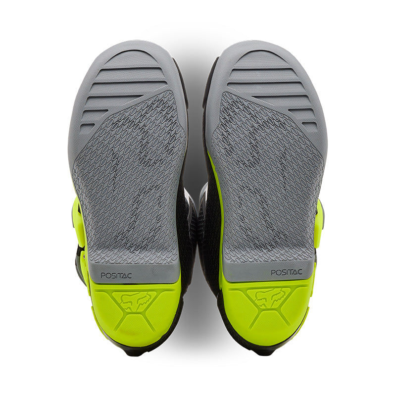 Fox Youth Comp Motocross Boots Grey Flo Yellow