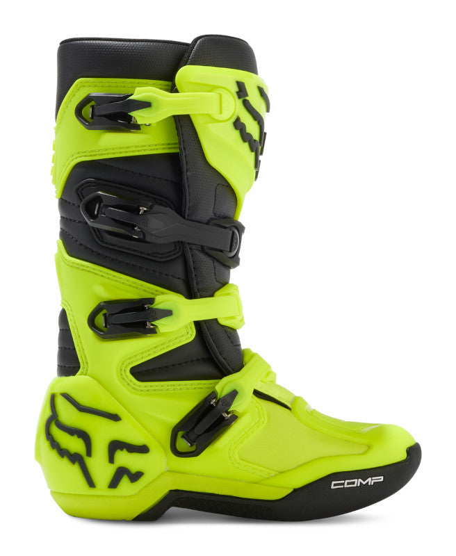 Fox Youth Comp Motocross Boots Flo Yellow