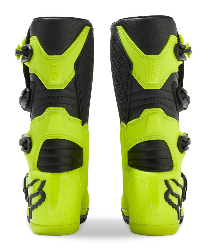 Fox Youth Comp Motocross Boots Flo Yellow