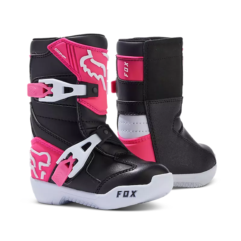 Fox Kids Comp K PeeWee Motocross Boots Black Pink