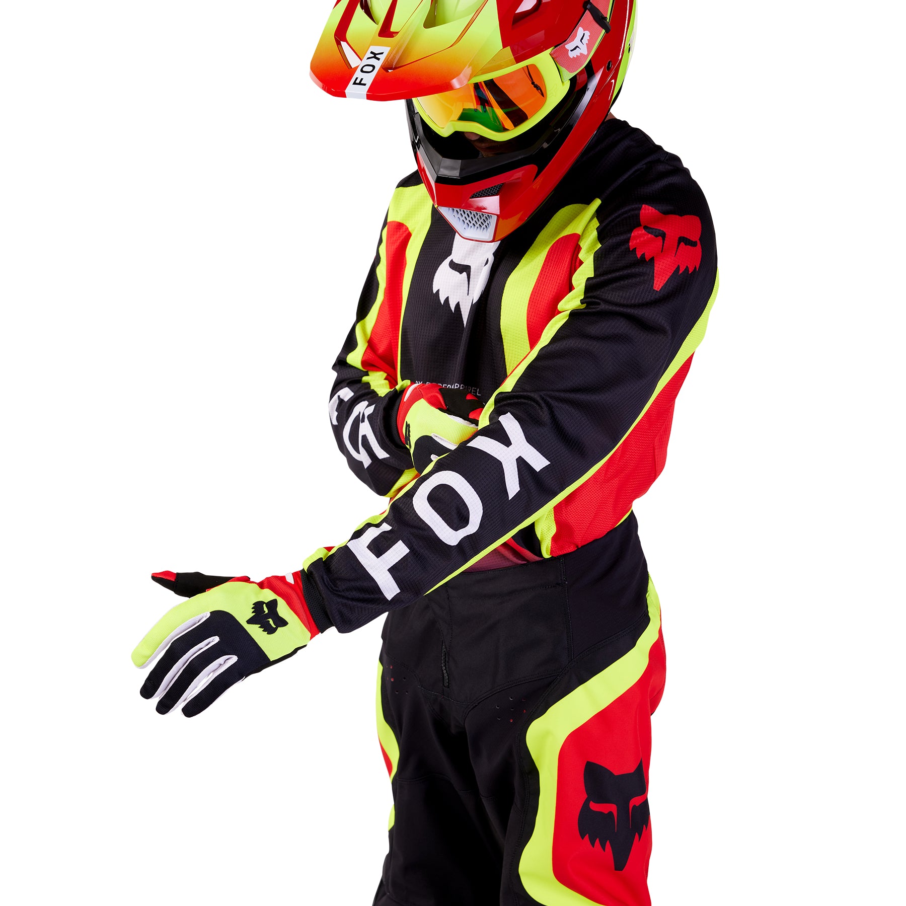 2025 Fox 180 BALLAST Black Red Jersey & Pant Kit Combo Motocross Gear