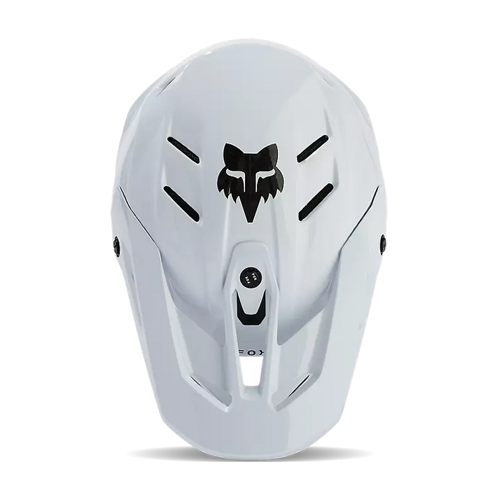 2025 Fox V3 RS Solid White Gloss Motocross Helmet