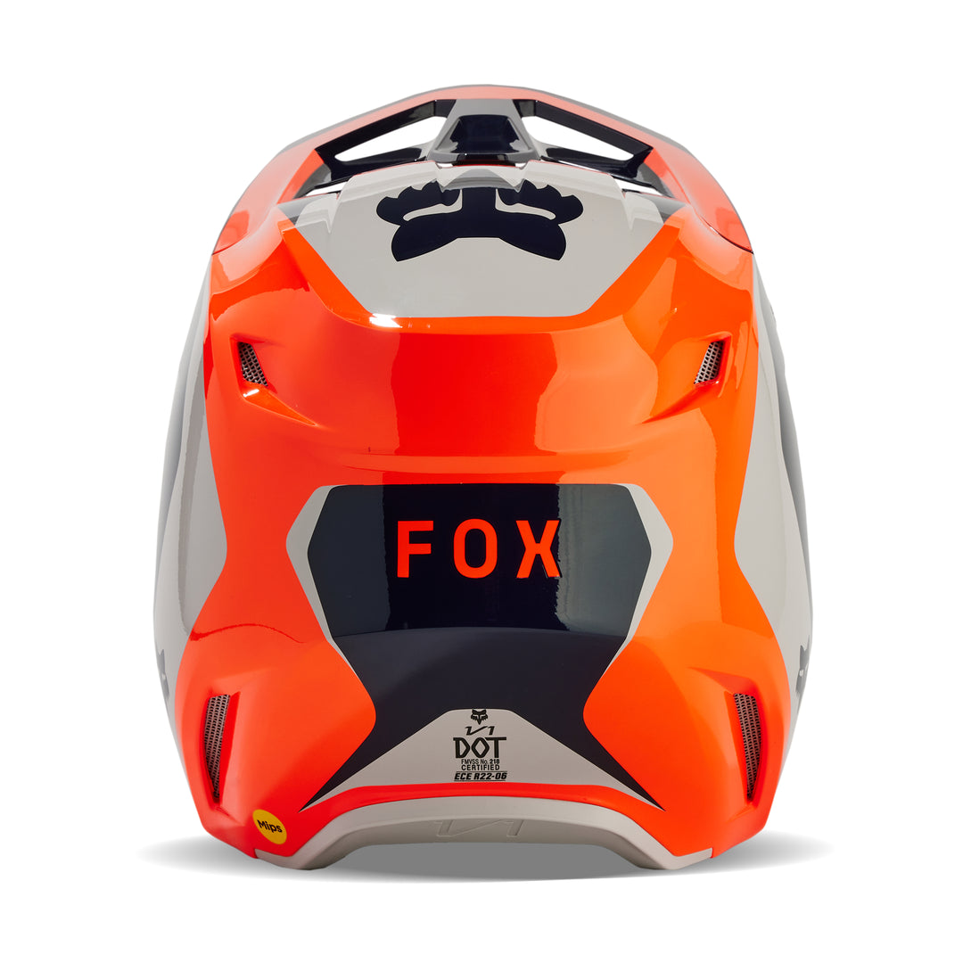 2024 Fox V1 Nitro Flo Orange Motocross Helmet