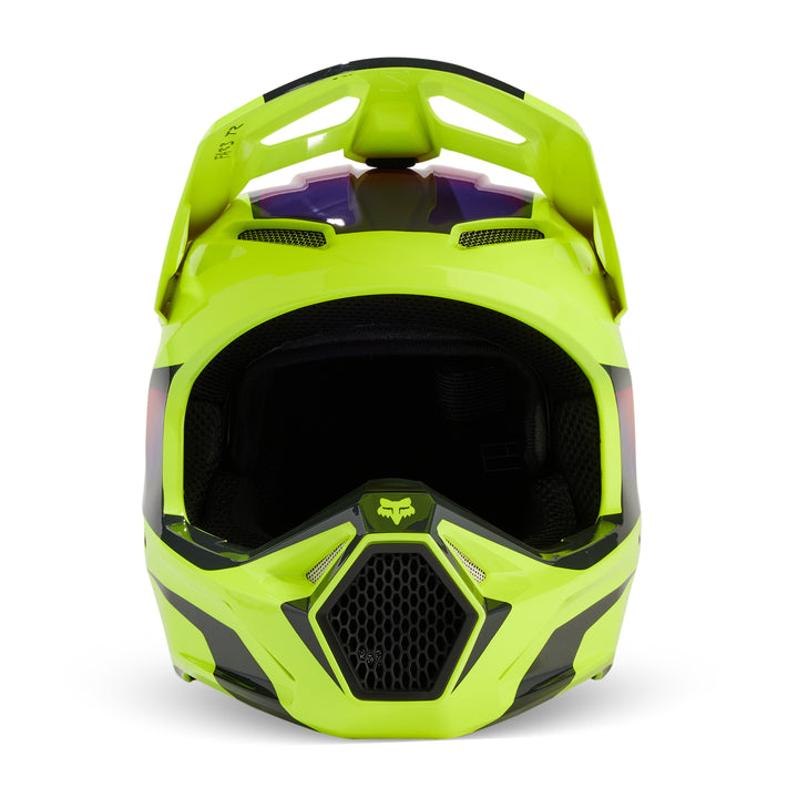 2024 Fox V1 Flora Yellow Motocross Helmet