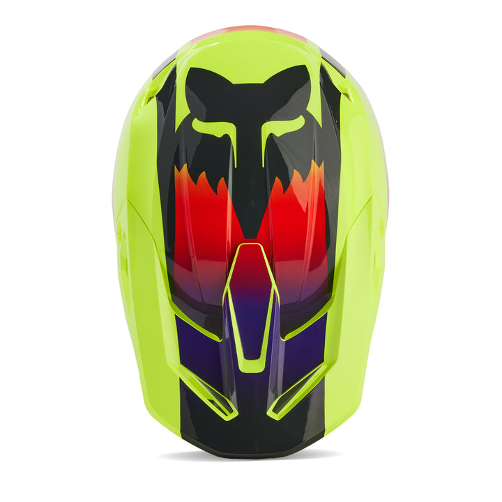 2024 Fox V1 Flora Yellow Motocross Helmet