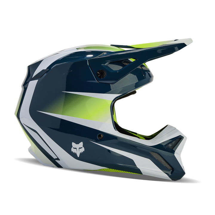 2024 Fox V1 Flora Blue Motocross Helmet