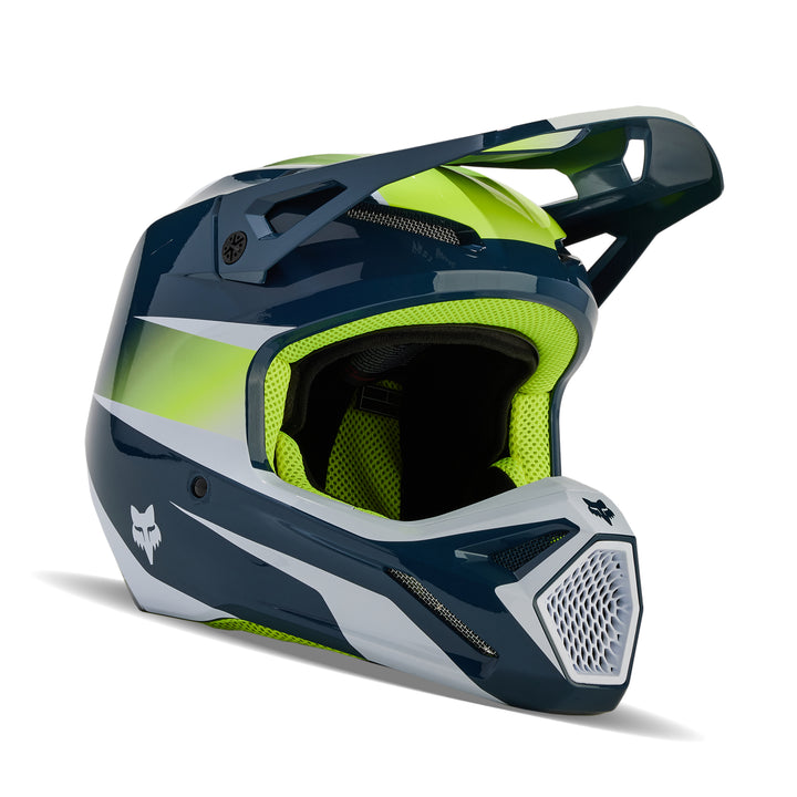 2024 Fox V1 Flora Blue Motocross Helmet