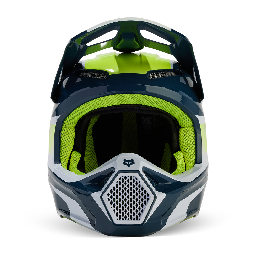 2024 Fox V1 Flora Blue Motocross Helmet