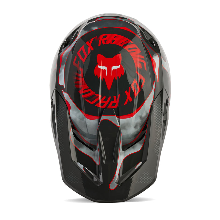 2024 Fox V1 ATLAS Grey Red Motocross Helmet