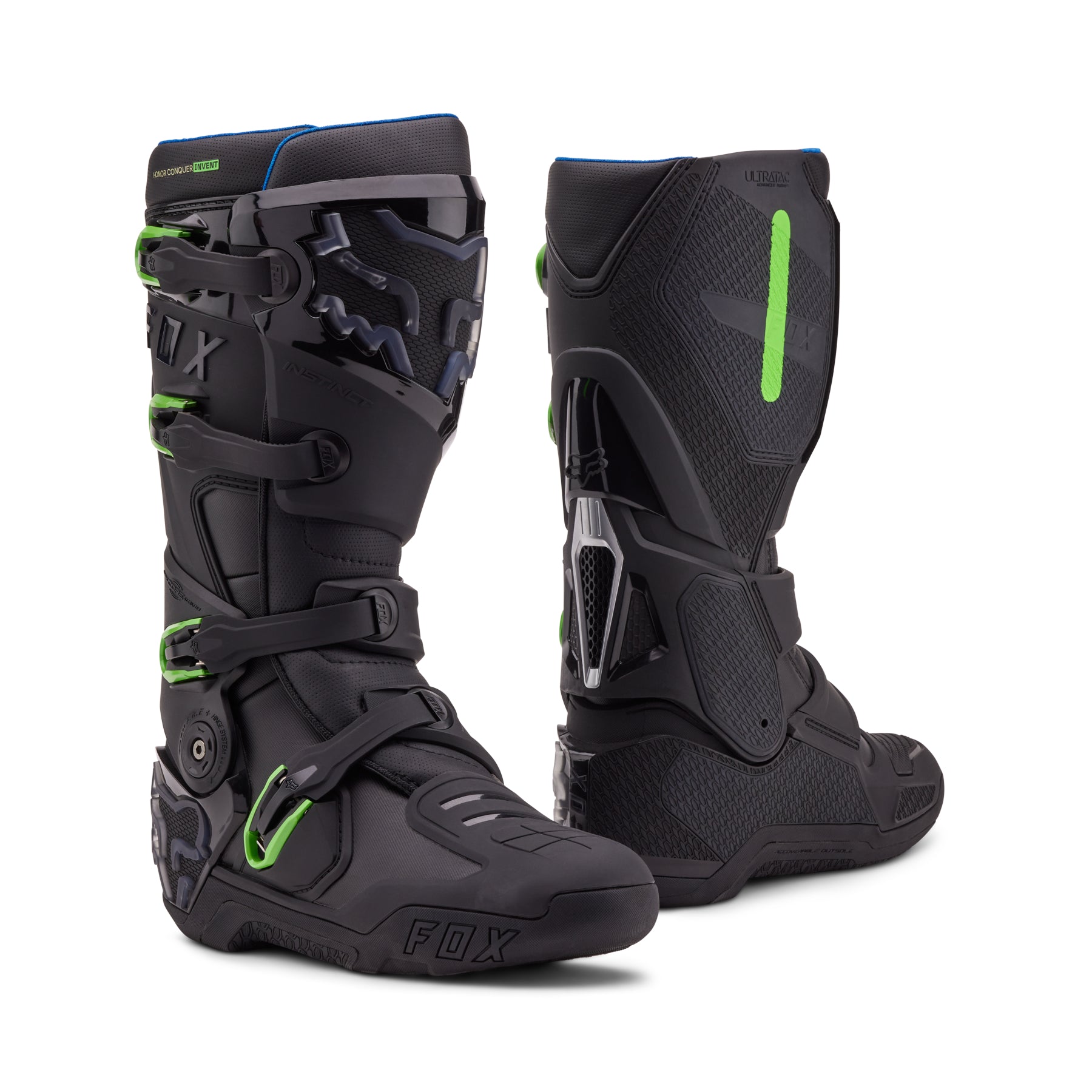 Limited Edition A1 50th Anniversary Fox Instinct MX Boot Black Green ...