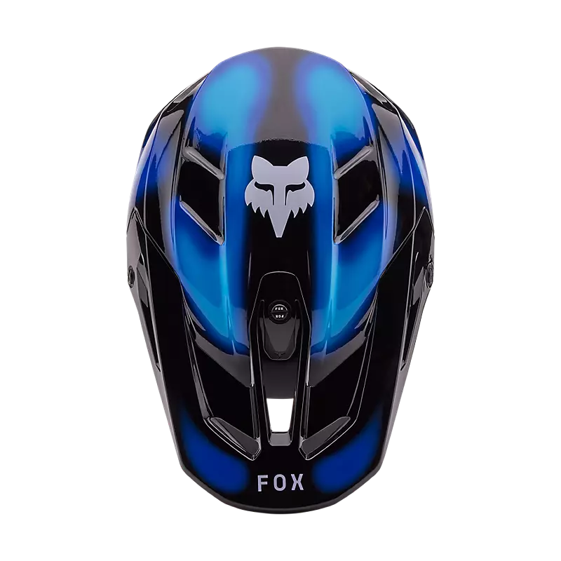 2024 Fox V3 Volatile Black Blue Motocross Helmet