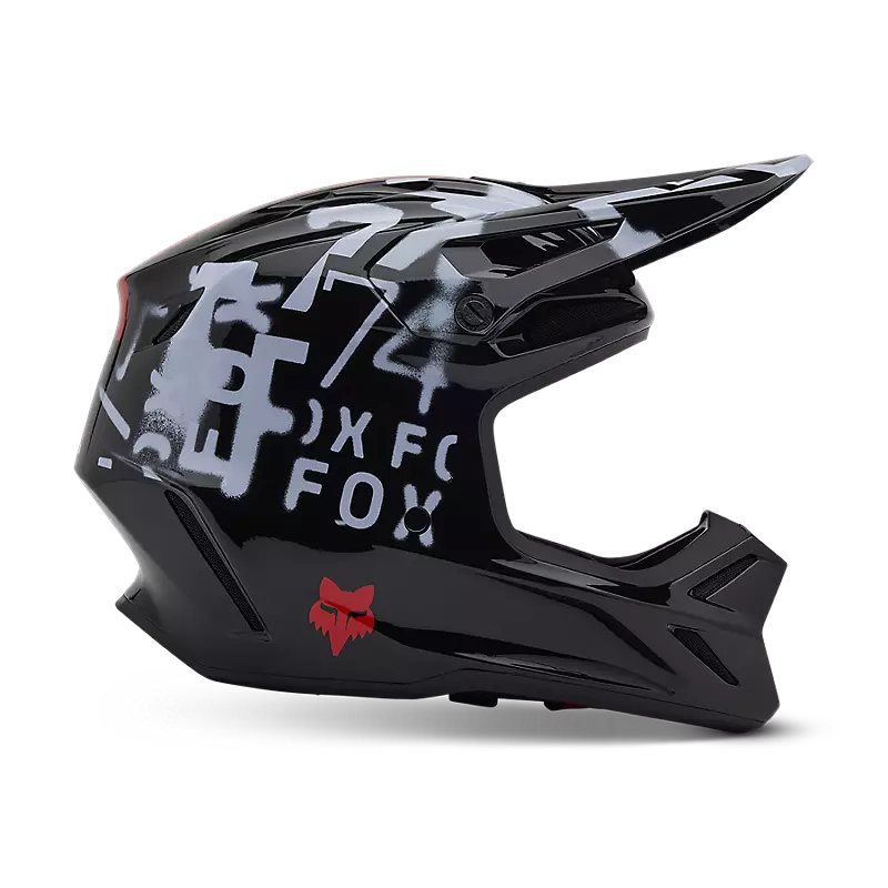 2025 Fox V3 Seventy4 Black Red Motocross Helmet