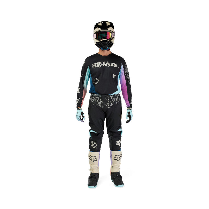 2025 Fox 180 Hello Future Black Jersey & Pant Kit Combo | Motocross ...