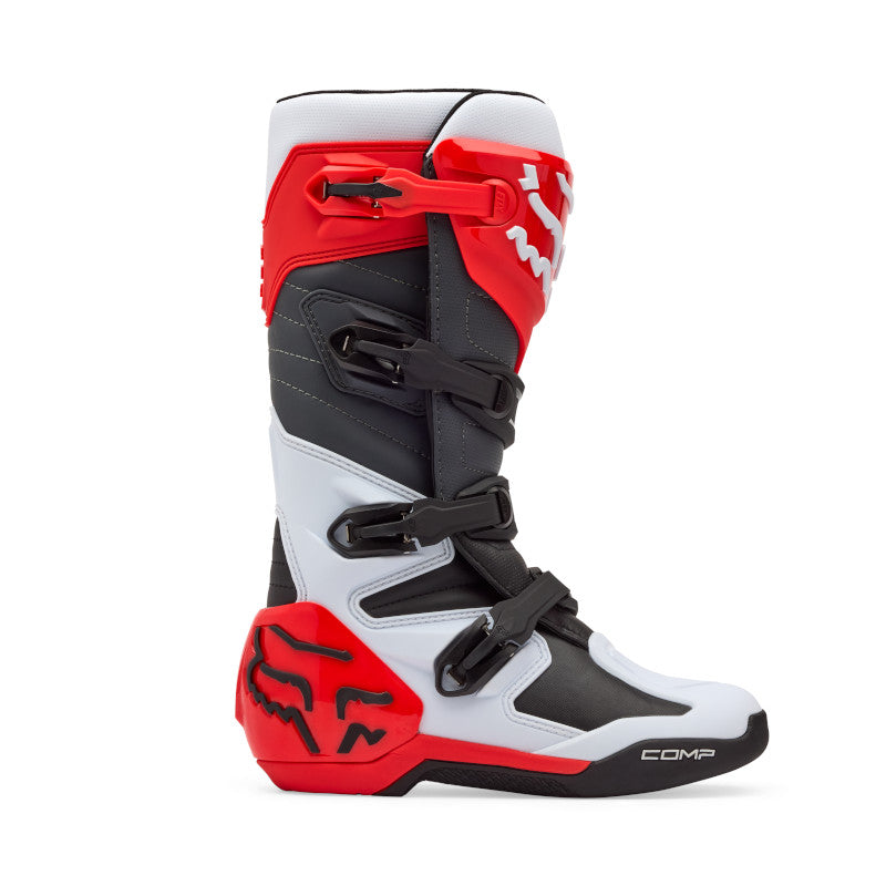 Fox Comp MX Boot White Red Black