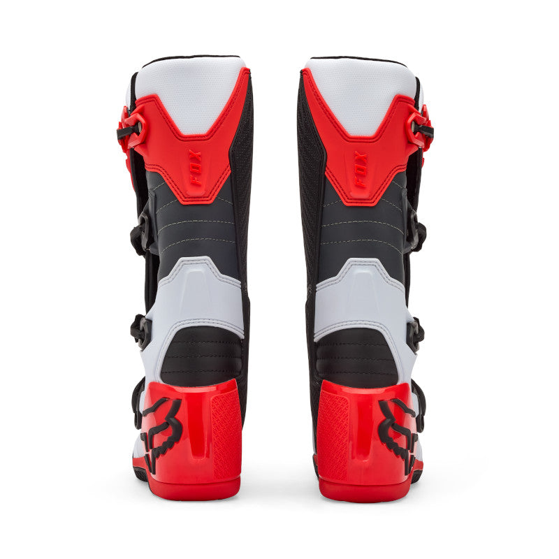 Fox Motion MX Boots White Red Black