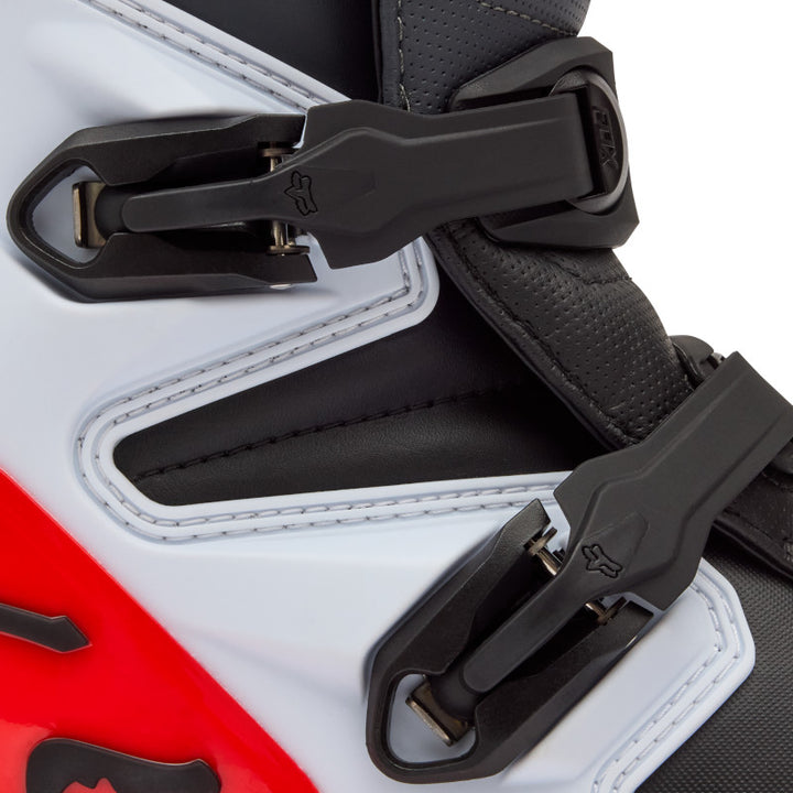 Fox Motion MX Boots White Red Black